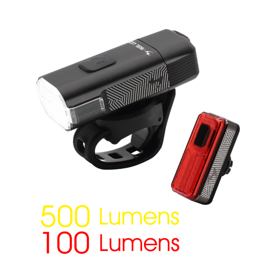 MOON RIGEL LITE 500 LUMEN FRONT & HELIX LITE 100 LUMEN REAR LIGHT SET